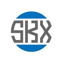 skx brev logotyp design på vit bakgrund. skx kreativ initialer cirkel logotyp begrepp. skx brev design. vektor