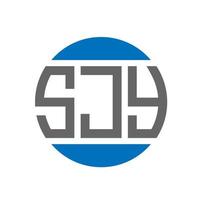 sjy-Brief-Logo-Design auf weißem Hintergrund. sjy kreative initialen kreis logokonzept. sjy Briefgestaltung. vektor