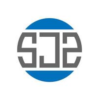 sjz-Buchstaben-Logo-Design auf weißem Hintergrund. sjz kreative initialen kreis logokonzept. sjz Briefgestaltung. vektor