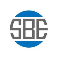 sbe-Brief-Logo-Design auf weißem Hintergrund. sbe kreative Initialen Kreis Logo-Konzept. sbe Briefgestaltung. vektor