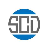 scd brev logotyp design på vit bakgrund. scd kreativ initialer cirkel logotyp begrepp. scd brev design. vektor