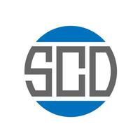 sco brev logotyp design på vit bakgrund. sco kreativ initialer cirkel logotyp begrepp. sco brev design. vektor