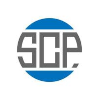 SCP-Brief-Logo-Design auf weißem Hintergrund. scp creative initials circle logo-konzept. scp Briefgestaltung. vektor