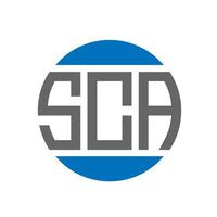 sca-Brief-Logo-Design auf weißem Hintergrund. sca kreative Initialen Kreis Logo-Konzept. sca-Briefgestaltung. vektor