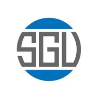 sgu brev logotyp design på vit bakgrund. sgu kreativ initialer cirkel logotyp begrepp. sgu brev design. vektor