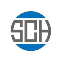 sch-Brief-Logo-Design auf weißem Hintergrund. sch kreative Initialen Kreis Logo-Konzept. sch Briefgestaltung. vektor