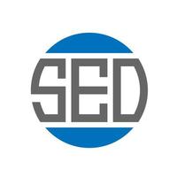 seo brev logotyp design på vit bakgrund. seo kreativ initialer cirkel logotyp begrepp. seo brev design. vektor