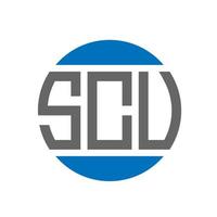 scu-Brief-Logo-Design auf weißem Hintergrund. scu kreative Initialen Kreis-Logo-Konzept. scu-Buchstaben-Design. vektor