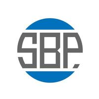 sbp-Brief-Logo-Design auf weißem Hintergrund. sbp creative initials circle logo-konzept. sbp Briefgestaltung. vektor