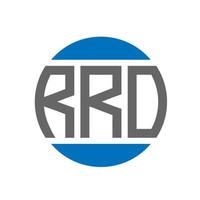 rro-Brief-Logo-Design auf weißem Hintergrund. rro kreative initialen kreis logo konzept. rro Briefgestaltung. vektor
