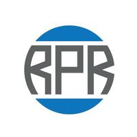 RPR-Brief-Logo-Design auf weißem Hintergrund. rpr kreative Initialen Kreis Logo-Konzept. rpr Briefgestaltung. vektor