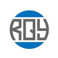 rqy-Buchstaben-Logo-Design auf weißem Hintergrund. rqy kreative Initialen Kreis Logo-Konzept. rqy Briefgestaltung. vektor