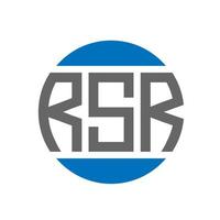 rsr-Brief-Logo-Design auf weißem Hintergrund. rsr kreative initialen kreis logokonzept. rsr Briefgestaltung. vektor