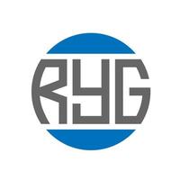 ryg-Buchstaben-Logo-Design auf weißem Hintergrund. ryg creative initials circle logo-konzept. ryg Briefdesign. vektor