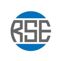 RS-Brief-Logo-Design auf weißem Hintergrund. rse kreative initialen kreis logokonzept. rse Briefgestaltung. vektor