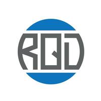 rqd-Buchstaben-Logo-Design auf weißem Hintergrund. rqd kreative Initialen Kreis Logo-Konzept. rqd Briefgestaltung. vektor