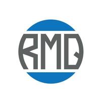 rmq-Buchstaben-Logo-Design auf weißem Hintergrund. rmq kreative initialen kreis logo-konzept. rmq Briefgestaltung. vektor