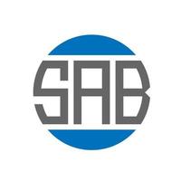 sab-Buchstaben-Logo-Design auf weißem Hintergrund. sab kreative Initialen Kreis Logo-Konzept. sab Briefgestaltung. vektor