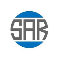 sar-Brief-Logo-Design auf weißem Hintergrund. sar kreative initialen kreis logo-konzept. sar-Briefgestaltung. vektor