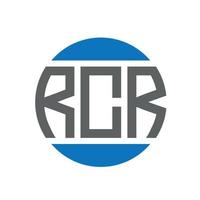 rcr brev logotyp design på vit bakgrund. rcr kreativ initialer cirkel logotyp begrepp. rcr brev design. vektor