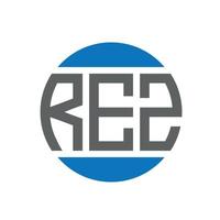 rez-Brief-Logo-Design auf weißem Hintergrund. rez kreative Initialen Kreis Logo-Konzept. rez Briefdesign. vektor