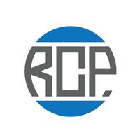 RCP-Brief-Logo-Design auf weißem Hintergrund. rcp creative initials circle logo-konzept. rcp Briefgestaltung. vektor