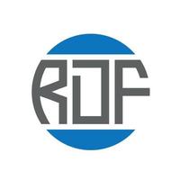 rdf brev logotyp design på vit bakgrund. rdf kreativ initialer cirkel logotyp begrepp. rdf brev design. vektor