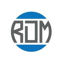 rdm-Brief-Logo-Design auf weißem Hintergrund. rdm creative initials circle logo-konzept. rdm Briefgestaltung. vektor