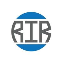 rir-Brief-Logo-Design auf weißem Hintergrund. rir kreative initialen kreis logokonzept. rir Briefgestaltung. vektor