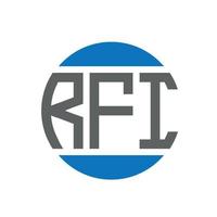rfi brev logotyp design på vit bakgrund. rfi kreativ initialer cirkel logotyp begrepp. rfi brev design. vektor
