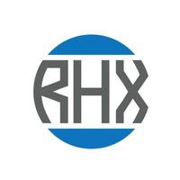 rhx brev logotyp design på vit bakgrund. rhx kreativ initialer cirkel logotyp begrepp. rhx brev design. vektor