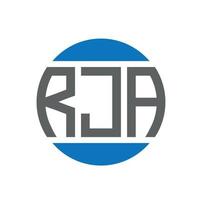 rja brev logotyp design på vit bakgrund. rja kreativ initialer cirkel logotyp begrepp. rja brev design. vektor