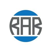 rar brev logotyp design på vit bakgrund. rar kreativ initialer cirkel logotyp begrepp. rar brev design. vektor