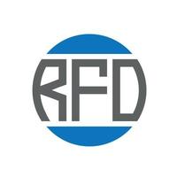 rfo-Brief-Logo-Design auf weißem Hintergrund. rfo kreative Initialen Kreis Logo-Konzept. rfo Briefgestaltung. vektor