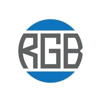 RGB-Brief-Logo-Design auf weißem Hintergrund. rgb kreative initialen kreis logokonzept. RGB-Briefgestaltung. vektor