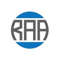raa-Buchstaben-Logo-Design auf weißem Hintergrund. raa creative initials circle logo-konzept. ra Briefdesign. vektor