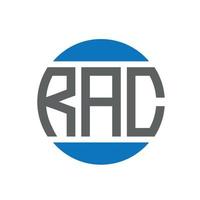 rac brev logotyp design på vit bakgrund. rac kreativ initialer cirkel logotyp begrepp. rac brev design. vektor