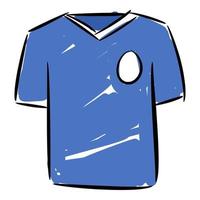 fotboll jersey ikon. de begrepp av sporter, kläder, fotboll, idrottare, etc. hand dragen vektor illustration.