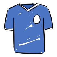 Fußball-Trikot-Symbol. das konzept von sport, kleidung, fußball, athleten usw. handgezeichnete vektorillustration. vektor