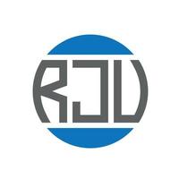 Rjv-Brief-Logo-Design auf weißem Hintergrund. rjv creative initials circle logo-konzept. rjv Briefgestaltung. vektor