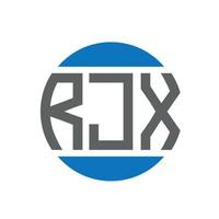 Rjx-Brief-Logo-Design auf weißem Hintergrund. rjx creative initials circle logo-konzept. RJX-Briefgestaltung. vektor
