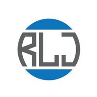 rlj-Buchstaben-Logo-Design auf weißem Hintergrund. rlj kreative initialen kreis logokonzept. rlj Briefgestaltung. vektor