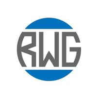 rwg-Buchstaben-Logo-Design auf weißem Hintergrund. rwg kreative initialen kreis logokonzept. RWG-Briefgestaltung. vektor