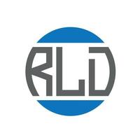 RLD-Brief-Logo-Design auf weißem Hintergrund. rld kreative initialen kreis logo-konzept. rld Briefgestaltung. vektor