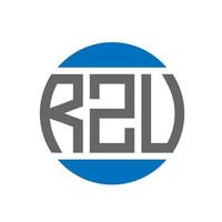 rzu-Buchstaben-Logo-Design auf weißem Hintergrund. rzu creative initials circle logo-konzept. rzu Briefgestaltung. vektor