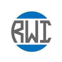 rwi brev logotyp design på vit bakgrund. rwi kreativ initialer cirkel logotyp begrepp. rwi brev design. vektor