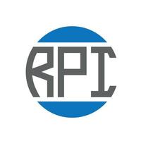 Rpi-Brief-Logo-Design auf weißem Hintergrund. rpi creative initials circle logo-konzept. rpi-Briefgestaltung. vektor