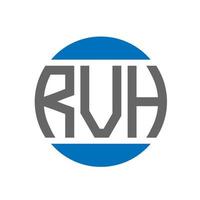 rvh-Buchstaben-Logo-Design auf weißem Hintergrund. rvh creative initials circle logo-konzept. rvh Briefgestaltung. vektor