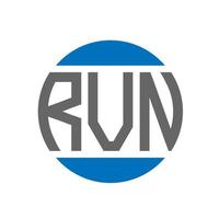 rvn-Brief-Logo-Design auf weißem Hintergrund. rvn creative initials circle logo-konzept. rvn Briefgestaltung. vektor