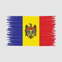 Moldawien Flaggenpinsel vektor